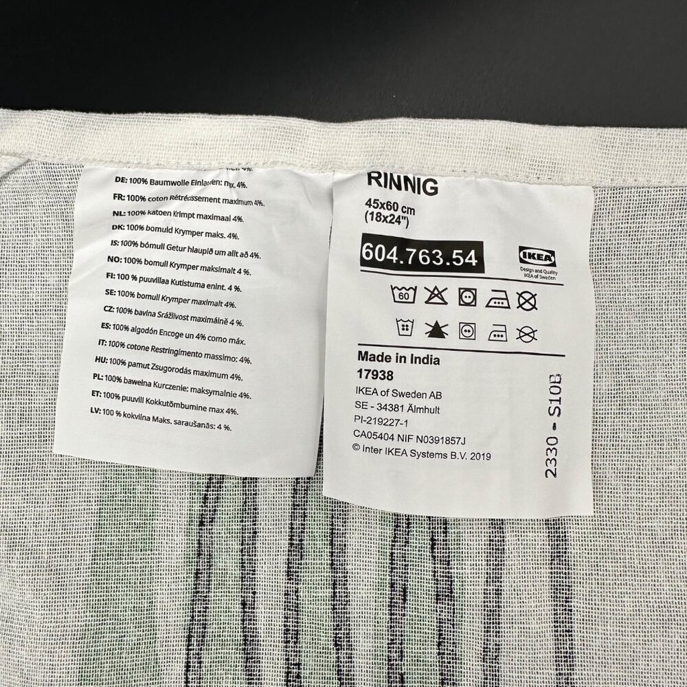 Kitschy Kitchen Dish Towels Green Black White Hanging Loop IKEA Rinnig Cotton - Picture 4 of 7